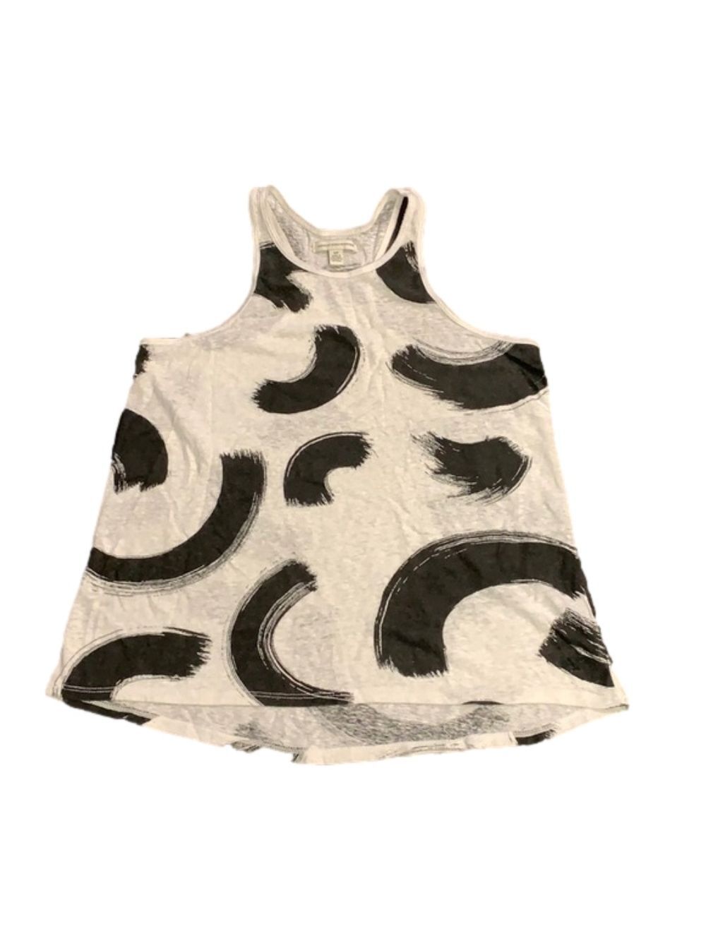 American Eagle Small Black & White Abstract Tank